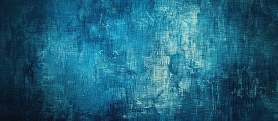 Aufkleber - Background with a grungy blue canvas texture and copy space image.