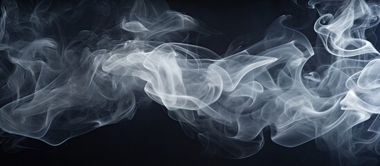 Leinwandbilder - White smoke against a dark background with copy space image.