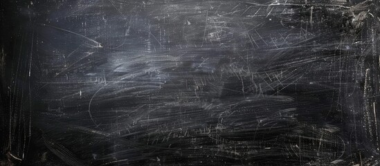 Poster - Empty black chalkboard surface with copy space image available.