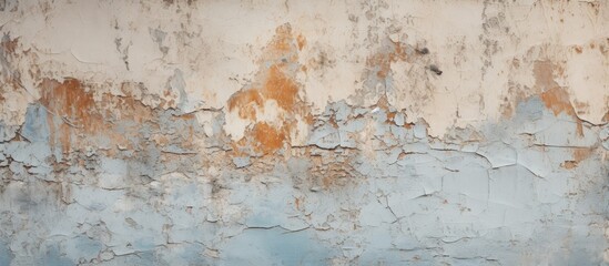 Aufkleber - Background texture of an old, peeling wall with cracked paint provides a visually interesting copy space image.