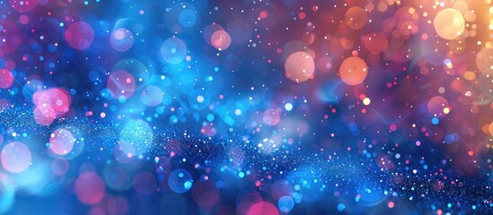 Poster - Abstract background with colorful blurred textures, featuring a blue light on the blur image with copy space.