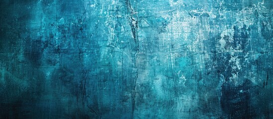 Aufkleber - Background with a grungy blue canvas texture and copy space image.