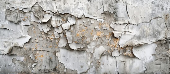 weathered concrete outer wall with peeling texture, revealing a captivating copy space image.