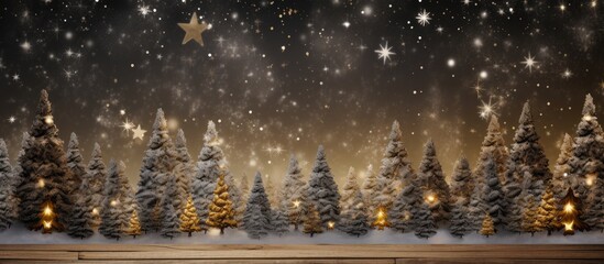 Poster - Background for Christmas and New Year greeting card with copy space image.