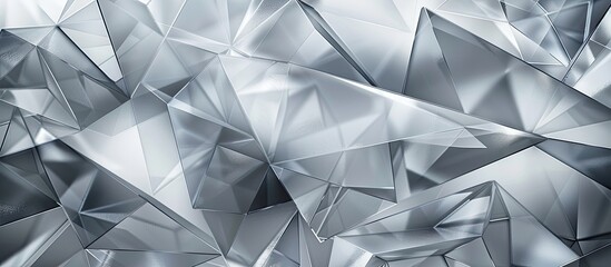 Fototapete - Gray rhombus and glass geometric background with copy space image for text.