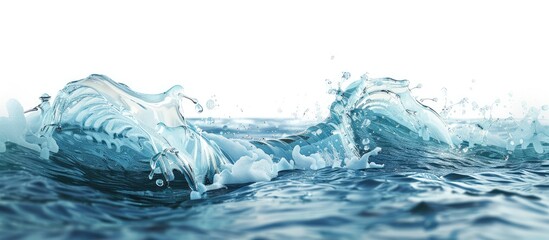 Fototapete - Wave on the water surface with copy space image.