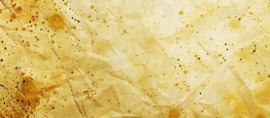 Leinwandbilder - Copy space image with a light and rough textured yellow and brown spotted paper background.