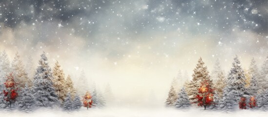 Poster - Background for Christmas and New Year greeting card with copy space image.