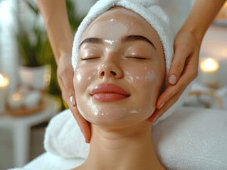 woman relaxing in beauty spa