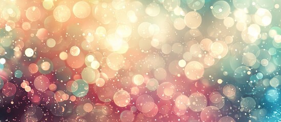 Aufkleber - Colorful vintage bokeh creating a charming backdrop for a copy space image.