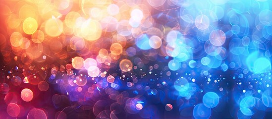 Poster - Abstract background with colorful blurred textures, featuring a blue light on the blur image with copy space.