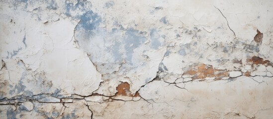Aufkleber - Background texture of an old, peeling wall with cracked paint provides a visually interesting copy space image.