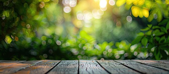 Poster - Blurry nature background with balcony and terrace in a tranquil setting offering ample copy space image
