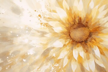 Wall Mural - Sunflower watercolor background backgrounds outdoors painting.