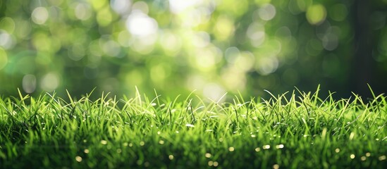 Aufkleber - Background of fresh green grass with copy space image