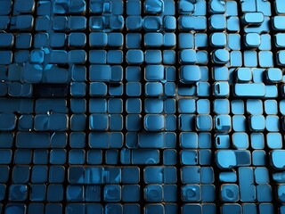 Cool blue tech background featuring smooth, rounded squares