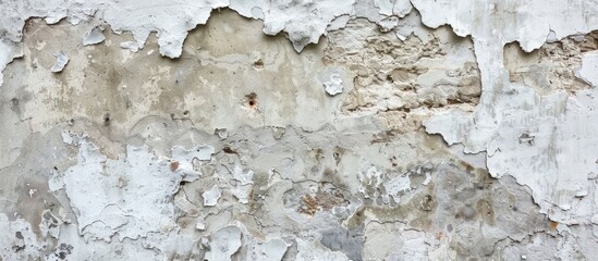 Aufkleber - Stucco textured background with an aged concrete wall fragment as the focal point perfect for copy space image