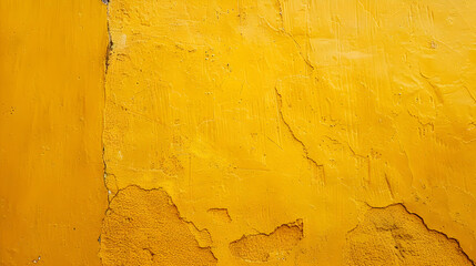 Wall Mural - Bright yellow background with abstract, raw v6 style design in the center of the image.