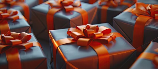 Poster - Gift boxes displayed with room for text or logos in the image. copy space available