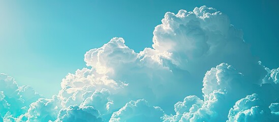 Poster - Clouds decorating a tranquil blue sky scene perfect for a copy space image
