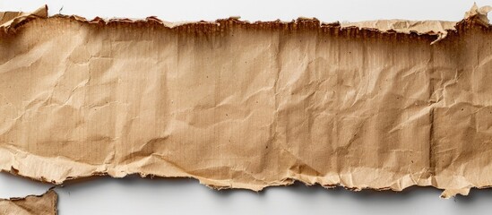 Poster - Brown cardboard piece with copy space image on white backdrop