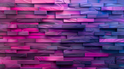 Wall Mural - Vibrant Abstract Textured Brick Wall with Shades of Pink and Purple