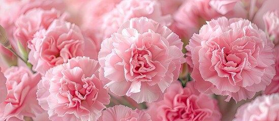 Aufkleber - Pink carnations create a lovely sight in the copy space image