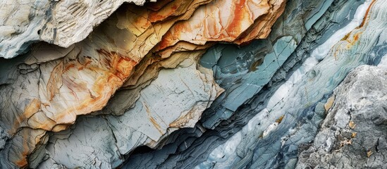 Aufkleber - Unique textures like marble wood and rock in a new abstract design create an attractive copy space image