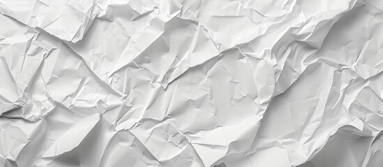 Aufkleber - Crumpled white paper texture or background with copy space image