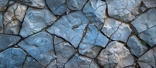 Leinwandbilder - An abstract background of blue grey stone concrete with room for additional images