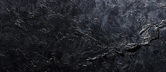 Fototapete - Background of a black art paper texture sheet with copy space image