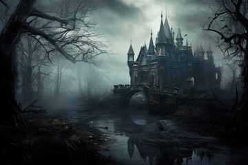 Poster - Gothic castle outdoors nature spirituality.