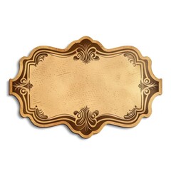 Poster - A gold border shape ticket accessories accessory furniture.