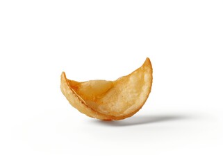 Wall Mural - An illustration of hot and spicy potato chips on white that has been clipped