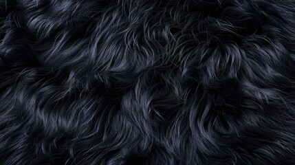 Background and texture of natural black fur animal