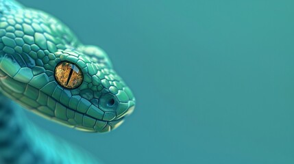 3d render close up, cobra eye, use for advertising, postcard or banner.
