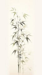 Wall Mural - Bamboo plant cannabis medicine.