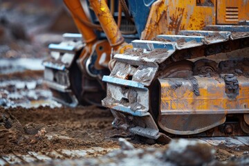 Canvas Print - Construction equipment  development machinery.