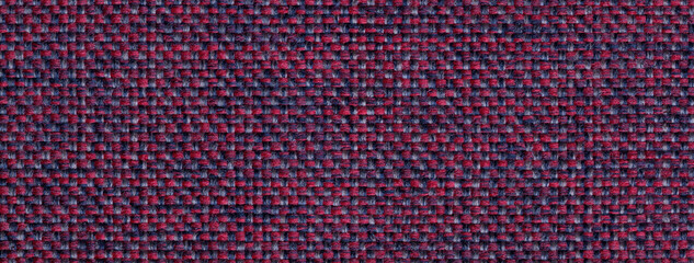 Wall Mural - Texture dark purple background from woven textile with wicker pattern, macro. Vintage wine fabric