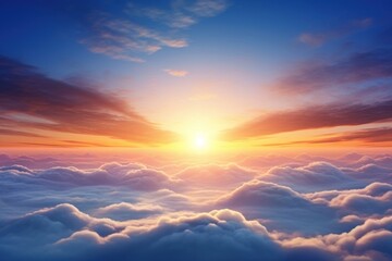 Wall Mural - Landscape cloud sun backgrounds.