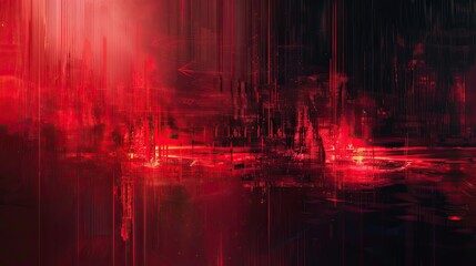 Wall Mural - Abstract background with deep reds blacks and city lights dramatic effect