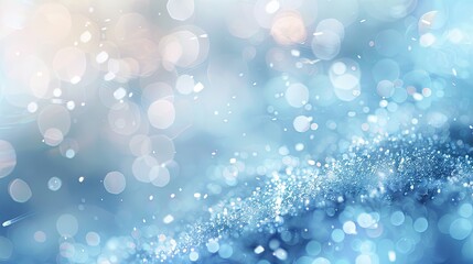 Sticker - Cool abstract background with icy blue and platinum and soft light particles