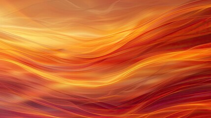Wall Mural - warm sunset tones wallpaper with flowing wave patterns and deep colors