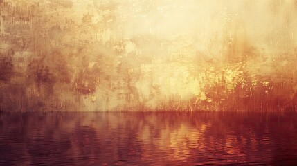 Canvas Print - Deep maroon and golden beige abstract wallpaper with blended textures and light reflections