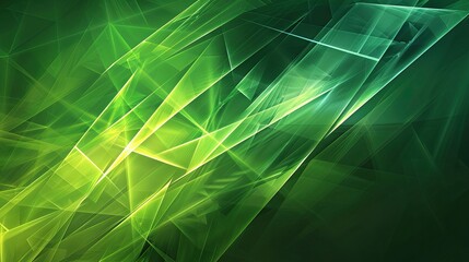 Wall Mural - Modern background with emerald to lime gradient glowing lines