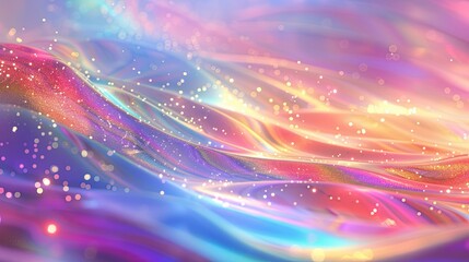 Wall Mural - Flowing rainbow sand currents ethereal light effects gradients luminous points backdrop