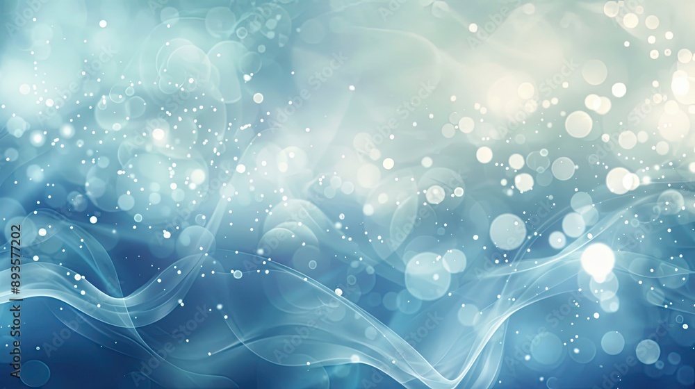 Wallpaper with soft blue gradients gentle bokeh and wave-like textures ...
