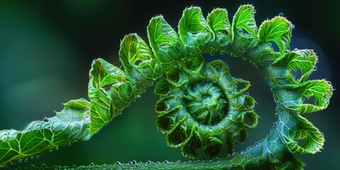 Poster - Fern Unfurling - A Macro Perspective of Nature's Beauty