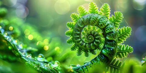 Poster - Fern Unfurling - A Spiral of Nature's Beauty