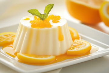 Sticker - Lemon panna cotta - popular italian dish